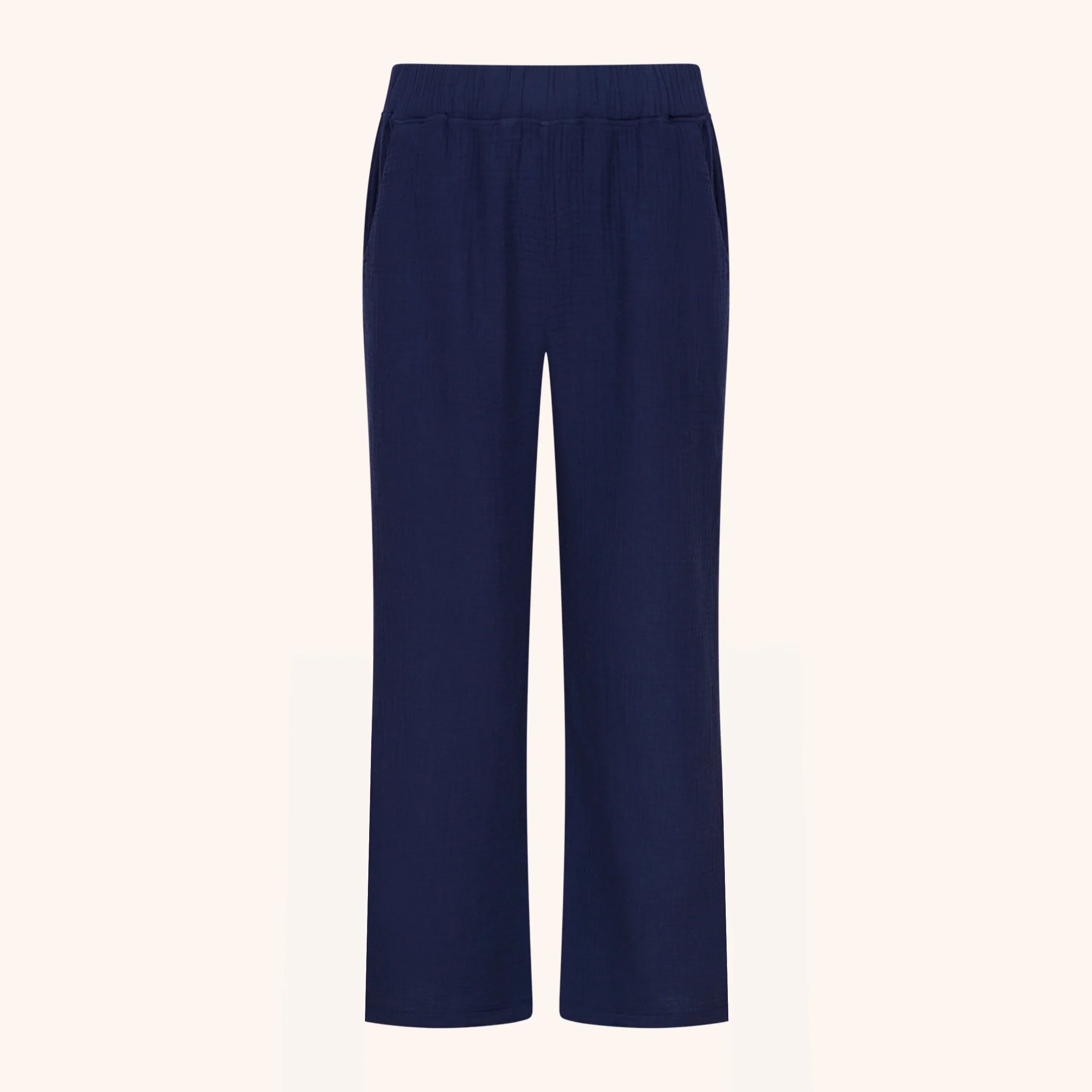 Nordlicht Musselin Hose LEJA Marineblau - 100% Bio Baumwolle