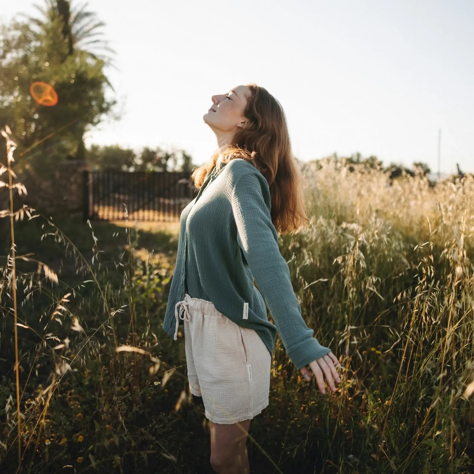 Nordlicht Musselin Shorts LEJA Natur - 100% Bio Baumwolle